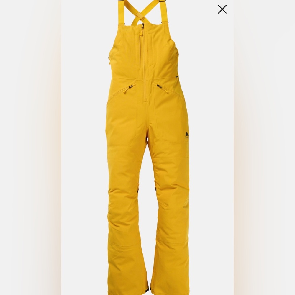 Burton Women’s Reserve 2L Stretch Bib Pants - Size Medium - Goldenrod